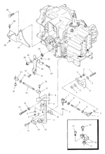 125 hp mercury outboard throttle and gearbox linkage diagram