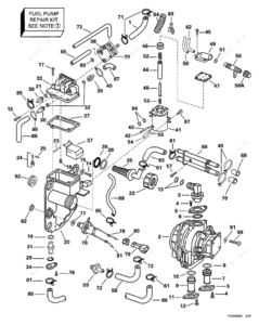 150 merc outboard water pump parts diagram image