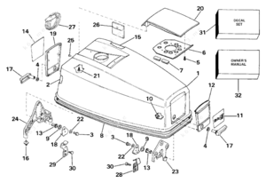 18 hp evinrude electric start parts diagram