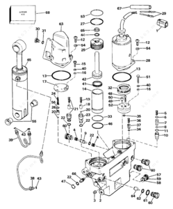 1964 johnson outboard hydraulic tilt pump