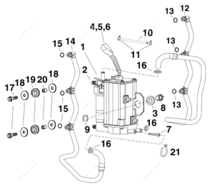 1972 evinrude outboard fuel pump hose diagram
