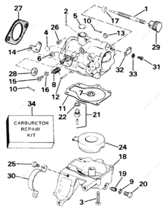 1978 15 hp johnson carburetor linkage diagrams