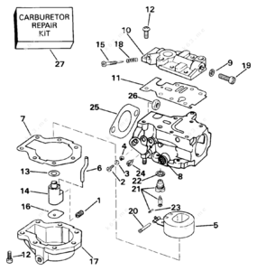 1980 evinrude 25 hp choke linkage diagram