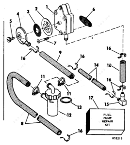 1983 evinrude fuel pump assembly