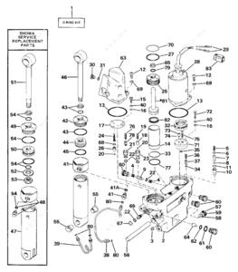 1984 johnson outboard hydraulic tilt hose