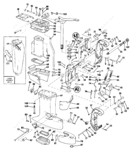 1984 merc 50 hp lower parts schematic