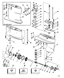 1985 nissan ns70a outboard drive shaft housing gaskets