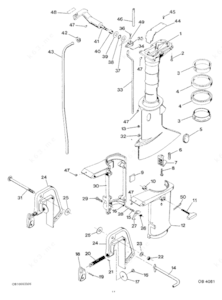1986 85hp force location of gaskets in the lower unit diagram