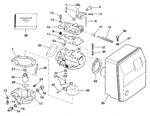 1987 460 carburetor diagram