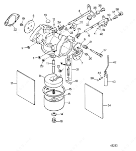 1988 mariner 150 outboard carburetor diagram