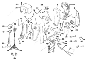 1989 quicksilver binnacle assembly parts diagram