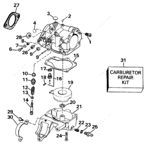 1991 evinrude 25 hp locking lever spring location