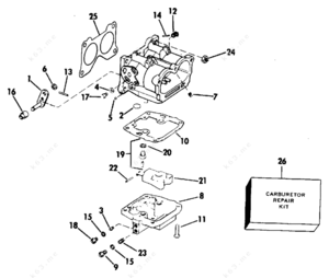1991 evinrude 40 hp carburetor parts diagram
