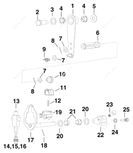 1991 johnson 200 v6 shifter linkage