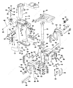 1992 evinrude 15 h.p lower unit schematic
