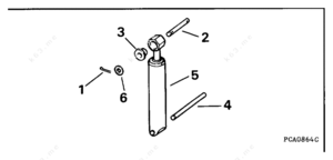 1994 40 hp johnson tilt assist cylinder