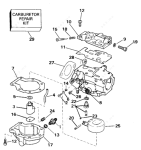 1994 evinrude 80 jet parts diagram