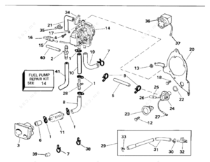 1994 johnson outboard 25hp fuel filter