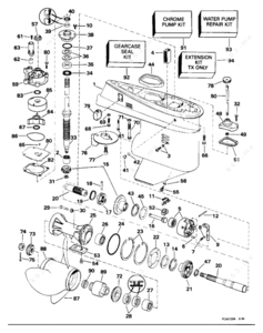 1995 evinrude 70 hp part lists diagram