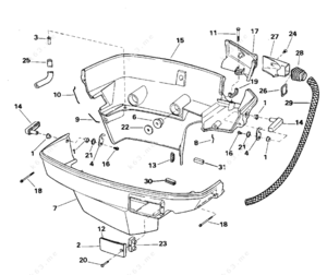 1995 omc marine upper gearcase gaskets diagram