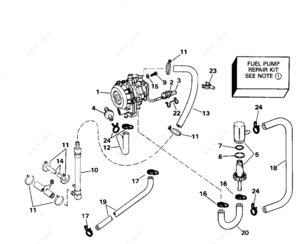 1996 25hrs johnson fuel filter located