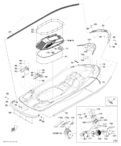 1996 seadoo sp body trim parts diagram
