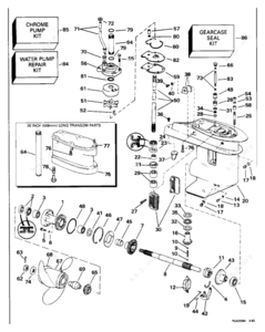 1996 tohatsu m9.9d propeller parts breakdown diagram