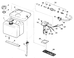 1997 evinrude 175 intruder fuel system diagram