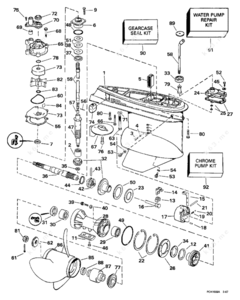 1997 johnson 115 spl intake gasket set