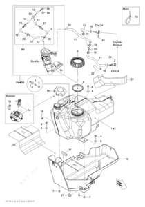1997 polaris snowmobile gas tank diagram