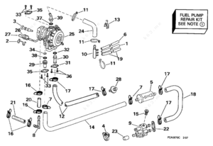 1998 johnson 150 hose diagram