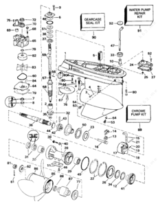 1998 mariner 30 hp outboard diagram lower unit