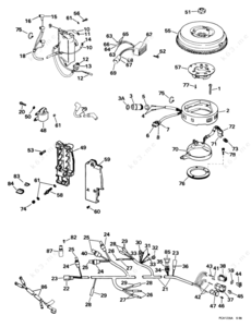 1999 johnson bjpl3eem motor assembly