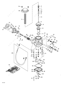 2000 bombardier traxter water pump housing diagram