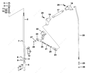 2000 evinrude 4 stroke shift rod and lever replacement parts diagram