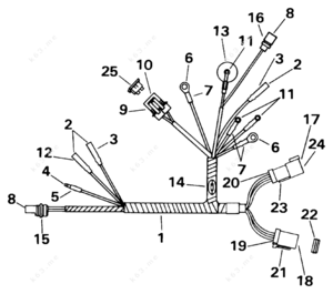 2001 evinrude 9.9 4 stroke electric wire assembly
