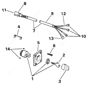 2001 kawasaki ke100 ignition key blank
