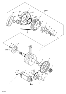 2002 bombardier traxter drve train exploded view