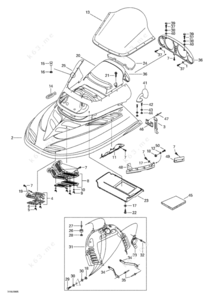 2002 grand touring hood assembly drawing