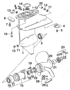 2002 mercruiser exhaust parts diagram