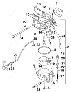 2003 15 hp johnson 2 stroke outboard motor carburetor