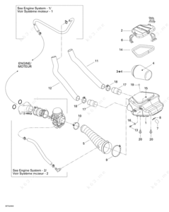2003 bombardier 650 ds baja air intake tube parts