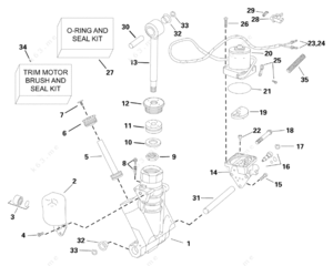2004 evinrude etec power tilt trim motor diagram