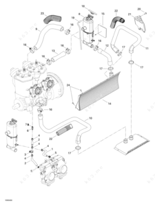 2004 kfx700 cooling system parts diagram