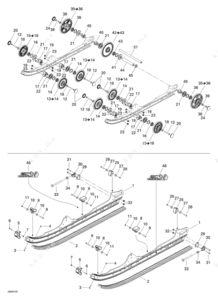 2004 ski doo 600 ho suspension how it mounts diag ram