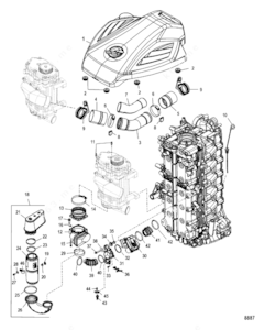 2005 mercury 90 3 cyl 2 stroke parts diagram