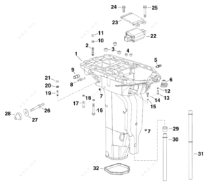 2007 evinrude e-tec 225 exhaust parts