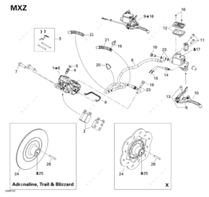 2008 ski doo 500ss brake parts