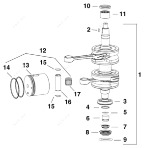 2009 yz250f craink kit diagram