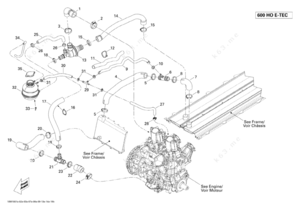 2010 ski doo 600 etec coolant hose